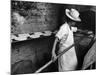 Communal Bakery in Primitive Mexican Village, Loaves of Bread Being Shoved into Adobe Oven-null-Mounted Photographic Print