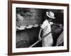 Communal Bakery in Primitive Mexican Village, Loaves of Bread Being Shoved into Adobe Oven-null-Framed Photographic Print