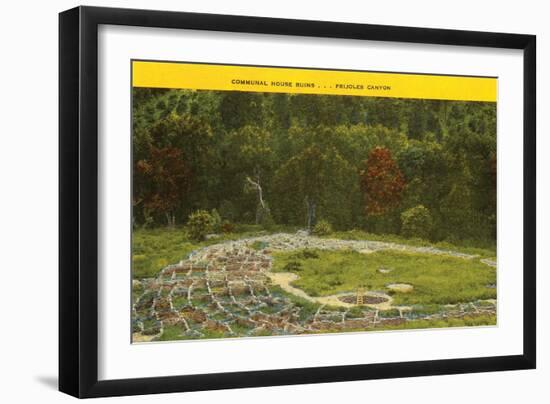 Communal House Ruins, Bandelier Park, New Mexico-null-Framed Art Print