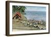 Communal Village Meal, Andaman and Nicobar Islands, Indian Ocean, C1890-Gillot-Framed Giclee Print