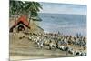 Communal Village Meal, Andaman and Nicobar Islands, Indian Ocean, C1890-Gillot-Mounted Giclee Print