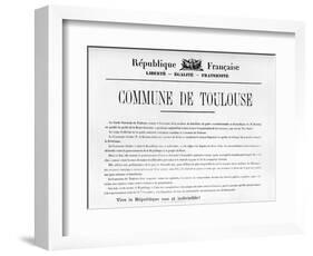 Commune De Toulouse, from French Political Posters of the Paris Commune-null-Framed Giclee Print