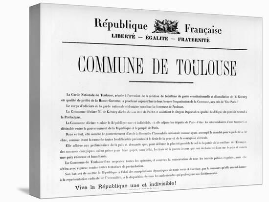 Commune De Toulouse, from French Political Posters of the Paris Commune-null-Stretched Canvas