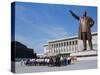 Commune Group Brought to Bow to Great Leader on Grand Monument, Pyongyang, North Korea, Asia-Anthony Waltham-Stretched Canvas