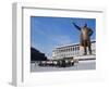 Commune Group Brought to Bow to Great Leader on Grand Monument, Pyongyang, North Korea, Asia-Anthony Waltham-Framed Photographic Print