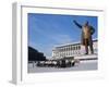 Commune Group Brought to Bow to Great Leader on Grand Monument, Pyongyang, North Korea, Asia-Anthony Waltham-Framed Photographic Print