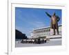 Commune Group Brought to Bow to Great Leader on Grand Monument, Pyongyang, North Korea, Asia-Anthony Waltham-Framed Photographic Print