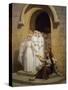 Communicants' Charity, 1900, Painting by Edouard Jerome Paupion (1854-1912)-null-Stretched Canvas