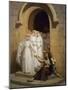 Communicants' Charity, 1900, Painting by Edouard Jerome Paupion (1854-1912)-null-Mounted Giclee Print