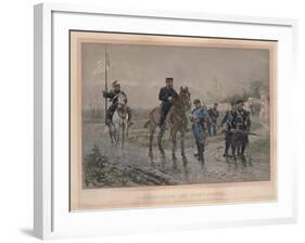 Communication Aux Avant-Postes, 1881-Alphonse Marie de Neuville-Framed Giclee Print