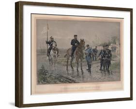 Communication Aux Avant-Postes, 1881-Alphonse Marie de Neuville-Framed Giclee Print