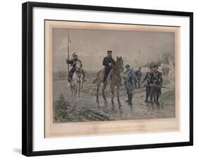 Communication Aux Avant-Postes, 1881-Alphonse Marie de Neuville-Framed Giclee Print