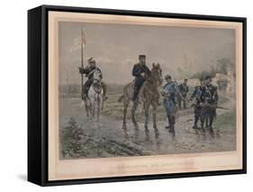 Communication Aux Avant-Postes, 1881-Alphonse Marie de Neuville-Framed Stretched Canvas