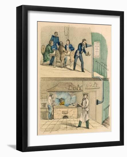 Communication by Speaking Tube, C1850-null-Framed Giclee Print