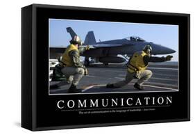 Communication: Inspirational Quote and Motivational Poster-null-Framed Stretched Canvas