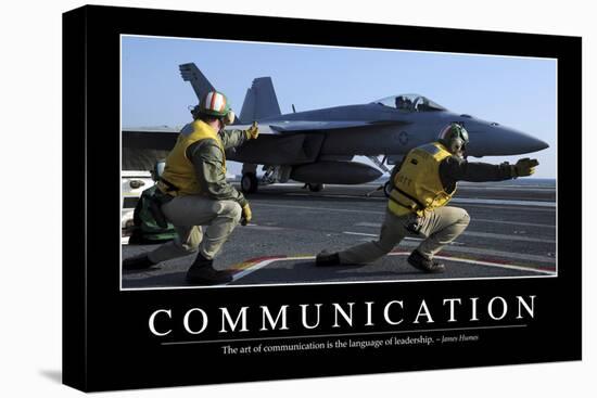 Communication: Inspirational Quote and Motivational Poster-null-Stretched Canvas