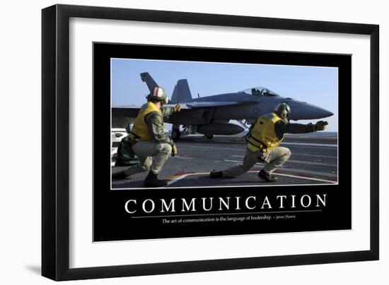 Communication: Inspirational Quote and Motivational Poster-null-Framed Premium Photographic Print