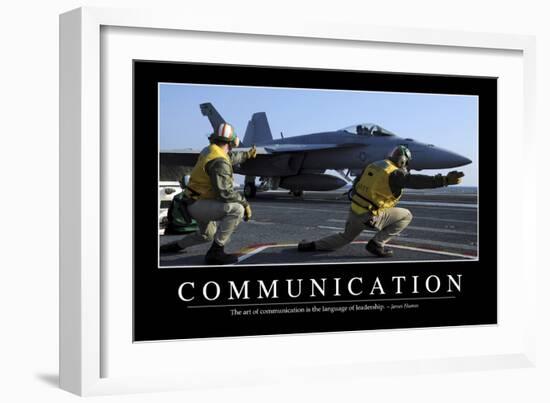 Communication: Inspirational Quote and Motivational Poster-null-Framed Premium Photographic Print