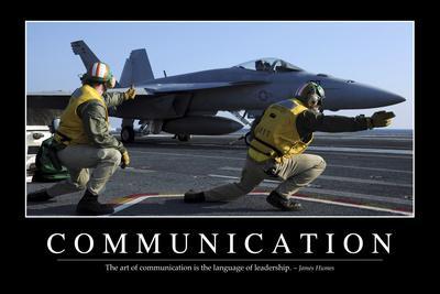 Communication: Inspirational Quote and Motivational Poster' Photographic  Print 