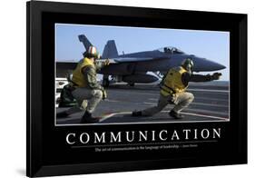 Communication: Inspirational Quote and Motivational Poster-null-Framed Photographic Print