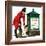 Communication One Hundred Years Ago. a Victorian Postman and Post Box-Peter Jackson-Framed Giclee Print