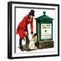 Communication One Hundred Years Ago. a Victorian Postman and Post Box-Peter Jackson-Framed Giclee Print