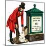 Communication One Hundred Years Ago. a Victorian Postman and Post Box-Peter Jackson-Mounted Giclee Print