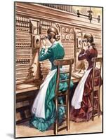 Communication One Hundred Years Ago. the London Telephone Exchange-Peter Jackson-Mounted Giclee Print