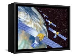 Communication Satellites-Mehau Kulyk-Framed Stretched Canvas