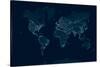 Communications Network Map of the World-Maxger-Stretched Canvas