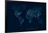 Communications Network Map of the World-Maxger-Framed Art Print