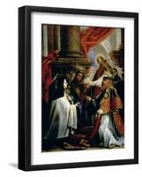 Communion of St. Teresa of Avila (1515-82) circa 1670-Claudio Coello-Framed Giclee Print