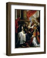 Communion of St. Teresa of Avila (1515-82) circa 1670-Claudio Coello-Framed Giclee Print