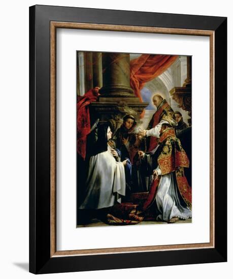 Communion of St. Teresa of Avila (1515-82) circa 1670-Claudio Coello-Framed Giclee Print