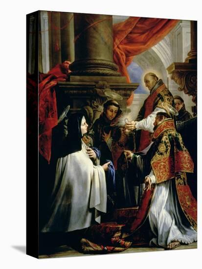 Communion of St. Teresa of Avila (1515-82) circa 1670-Claudio Coello-Stretched Canvas