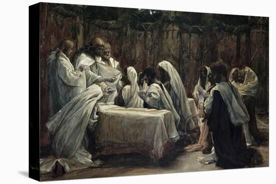 Communion of the Apostles-James Tissot-Stretched Canvas