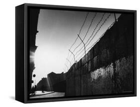 Communist Built Wall Dividing East from West Berlin-Paul Schutzer-Framed Stretched Canvas