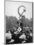 Communist Orator Harangues the Crowd at Speaker's Corner Hyde Park London-null-Mounted Photographic Print