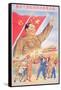 Communist Poster Featuring Mao Zedong-null-Framed Stretched Canvas