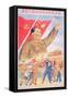 Communist Poster Featuring Mao Zedong-null-Framed Stretched Canvas