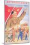 Communist Poster Featuring Mao Zedong-null-Mounted Giclee Print