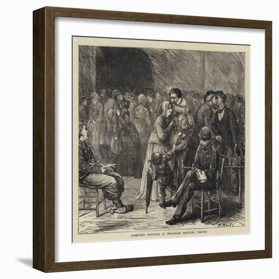 Communist Prisoners at Versailles Receiving Visitors-Henry Woods-Framed Giclee Print