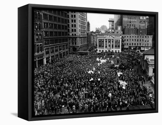 Communists Rally in Union Square, New York City, May 1, 1933-null-Framed Stretched Canvas