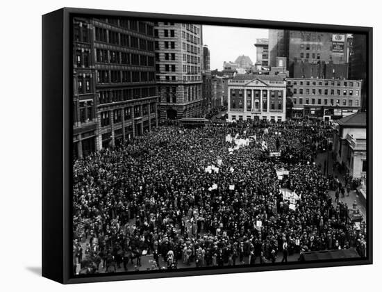 Communists Rally in Union Square, New York City, May 1, 1933-null-Framed Stretched Canvas