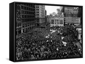 Communists Rally in Union Square, New York City, May 1, 1933-null-Framed Stretched Canvas