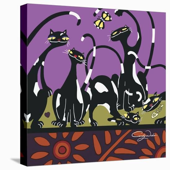 Community Cats-Cindy Wider-Stretched Canvas