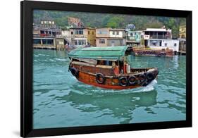 Community of Live-Aboard Boat People, Lei Yu Mai, Hong Kong-Richard Wright-Framed Photographic Print