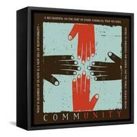 CommUNITY-null-Framed Stretched Canvas