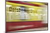 Commuter Train Speeding through Potsdamer Platz U-Bahn Station-Jon Hicks-Mounted Photographic Print
