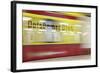 Commuter Train Speeding through Potsdamer Platz U-Bahn Station-Jon Hicks-Framed Photographic Print